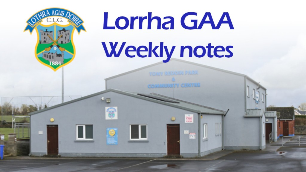 Lorrha GAA notes – 13/2/23